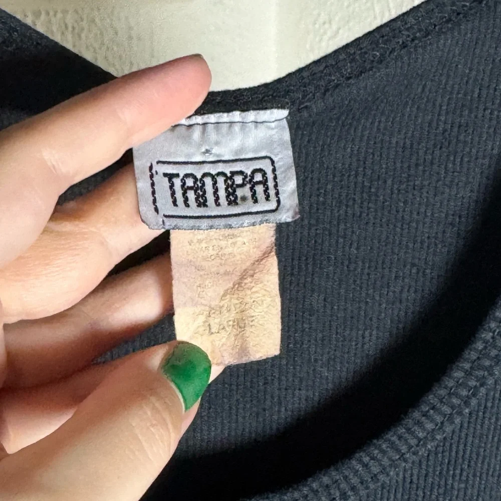 Vintage Tampa Black Rhinestone Tank Top - Picture 2 of 2
